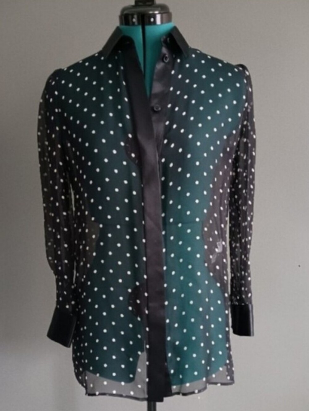 Dolce & Gabbana Polka Dots Silk Blouse Size IT 42, US Size 6 or M